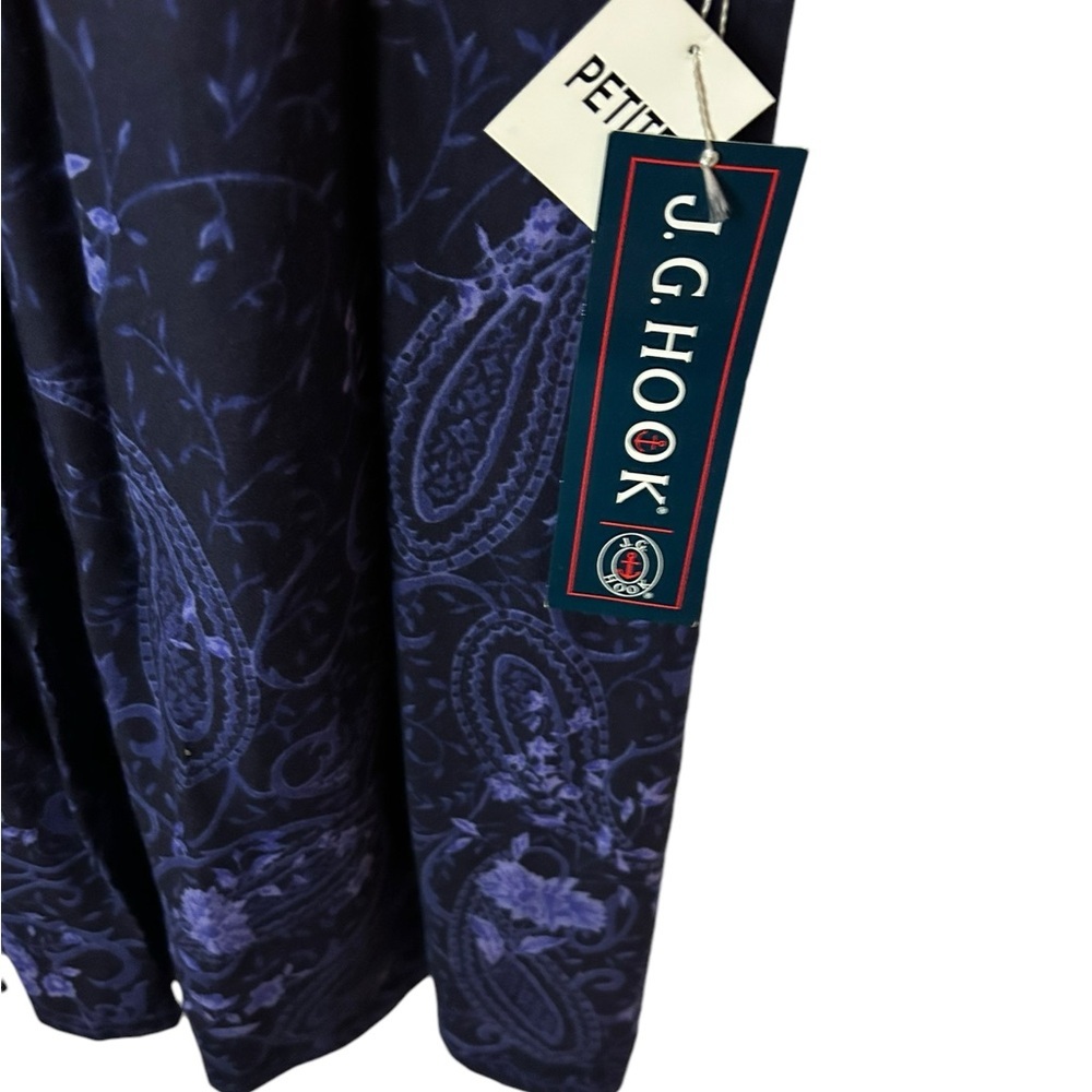 JG Hook Women’s Blue Floral Maxi Dress Long Puffed Sleeves Size SM/P NWT - Picture 2 of 3